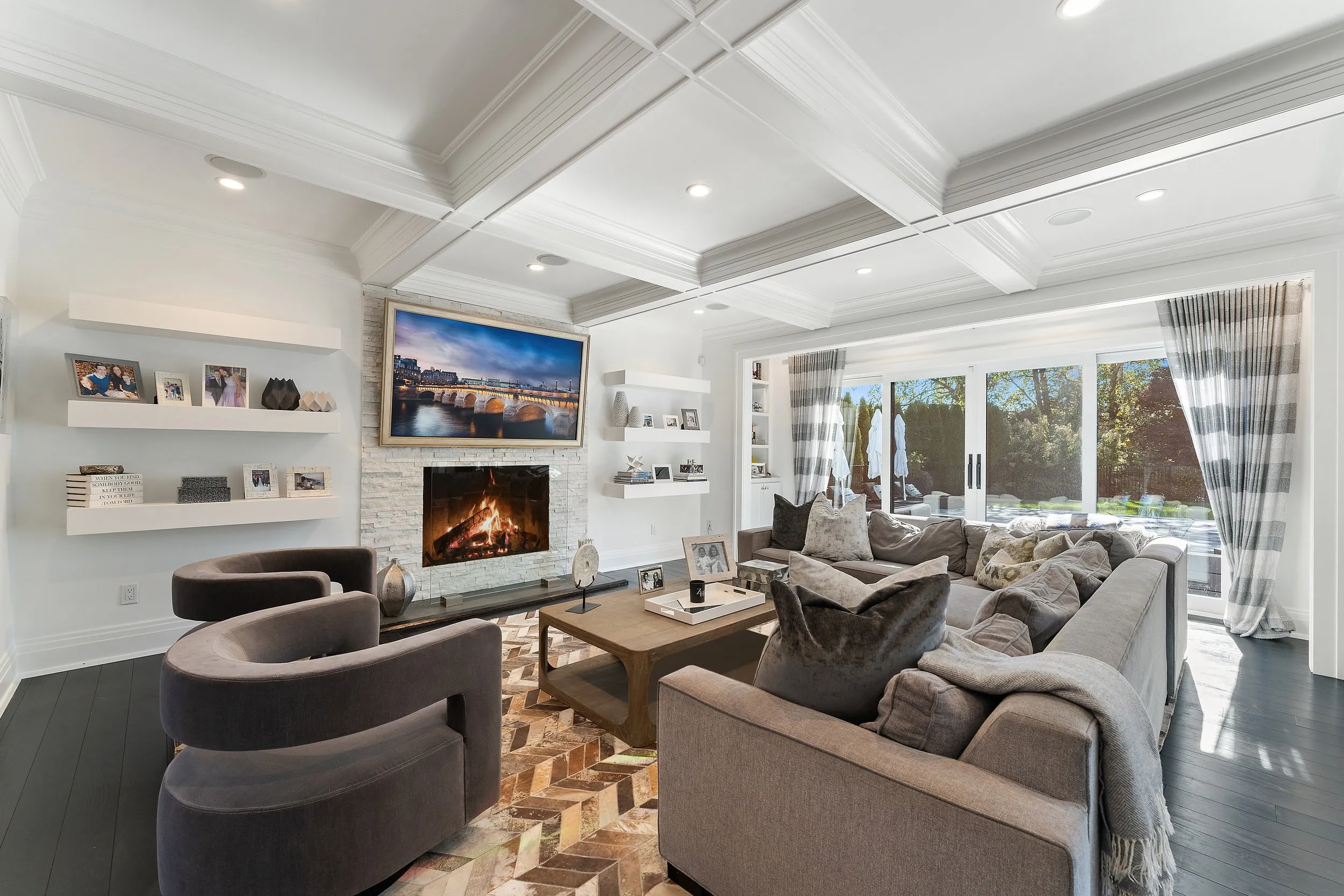 Beautifully staged family room